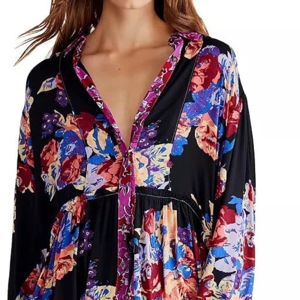 NWT- Free People Women’s Brunch A Bunch Boho Tunic- Medium - Picture 2 of 15
